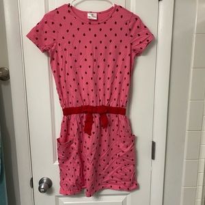 Hanna Andersson Dress Pink Ladybug Print - Girls Size 160/14